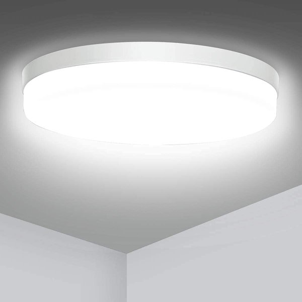 Ouyulong LED Flush Mount Ceiling Light 36W 3240LM 6500K 9 Inch Round Non-dimmable Ceiling Light Fixture for Kitchen, Bedroom, Living Room, Hallway, Utility Laundry Closet Room and Office Cool White