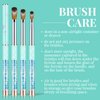 3PCS Acrylic Nail Brush Set, Size 6/10/14. Kolinsky Hair,Oval Crimped Pressed Shaped Acrylic Nail Brushes,Blue Metal Handle Acrylic Powder Brush Set Professional Manicure For DIY Home Salon