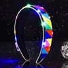 DRESBE Light Up Headband Colorful LED Mirror Headbands Glow Party Rhinestone Hair Accessories for Women