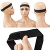 Popvibes 6 Pcs Black Adjustable Elastic Band For Wigs,Elastic Band for Melting Lace,Adjustable Wig Bands,Wig Accessories (6Pcs-F)