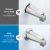 1 Pack Metal Tub Spout Cover Ring, Brushed Nickel Bathroom Faucet Remodeling Wall Plate with Foam Gasket, 1-1/2 Inch ID and 3-5/8 Inch OD