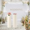 DONNGYZ Foldable Paper Columns 2 Pcs Display Pedestals, Cream White Wedding Centerpieces Display, Cylinder Flower Stand, Paper Roman Pillar for Engagement Birthday Party Decoration - 20 Folds, XXL