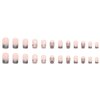DANMANR Press on Medium Nails Line False Nails Full Cover Acrylic Butterfly Fake Gradient Square Nails for Women and Girls 24PCS