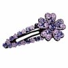 5 Pcs Rhinestone Snap Hair Clips Sparkly Crystal Flower Hair Clips Hair Barrettes No Slip Hairpins Hair Accessories for Women and Girls