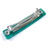 Stained Glass Barrette - Small 2.5" 65mm - Verdigris Green Viridian Teal Solid Color Slide Clip Hair Accessories
