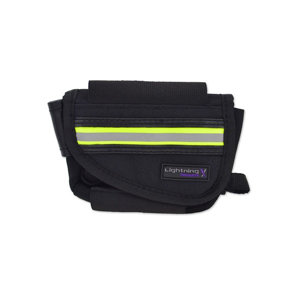 New Improved Design & Clip Lightning X EMS First Responder Hip Pouch w/Reflective & Belt Clip - Black