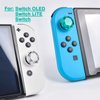 DLseego Diamond 3D Thumb Grips Caps Design for Switch & Switch Lite & Switch OLED Joy Con Crystal Clear Console Joystick Cover 4PCS - Clear and Green