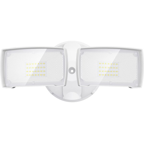LEPOWER 3000LM LED Flood Light Outdoor, Switch Controlled LED Security Light, 28W Exterior Lights with 2 Adjustable Heads, 5500K, IP65 Waterproof for Garage, Yard, Patio White