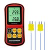 Digital K Type Thermometer 2 Channel K/J/T/E/R/S/N Type Thermocouple Thermometer Temperature Meter HVAC Meter with Backlight LCD Display