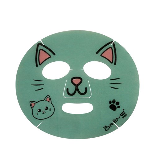 The Creme Shop Animal Sheet Mask, Korean, Hydrating, Collagen, Vitamin C, Anti-Aging - Pack of 3 (Kitten)