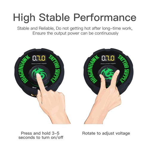 Dragonhawk Airfoil Tattoo Power Supply for Tattoo Machine Tattoo Artists P087