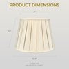 Royal Designs Empire English Pleat Basic Lamp Shade, Beige, 8 x 12.5 x 7.5