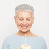 Frcolor Birthday Crowns for Women, Rhinestone Birthday Tiara Happy 60th Birthday Queen Headband with Combs for Mother Grandmother