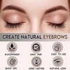 Eyebrow Stamp Stencil Kit, Eyebrow Stencils with 24 Pc, Eyebrow Brown Definer, Brow Stencils and Shaping Kit Reusable (Light Brown