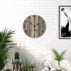 Funny Wood Wall Clock Live Love Lake Time Easy to Read Easy to Use Wall Clock Rural Round Wood Clock for Lake House Deck Office Kitchen Country Wall Decor Wall Decoration