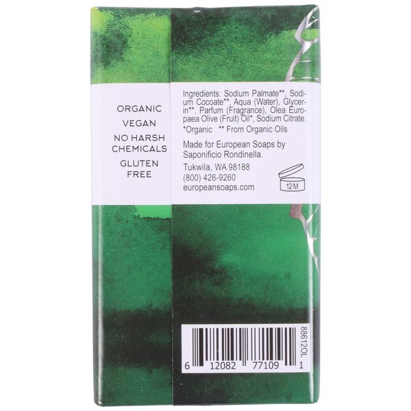 Terravita Organic, Vegan, & Gluten-Free Body Bar Soap, Olive, 100 Gram