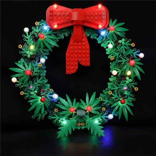 GEAMENT LED Light Kit Compatible with Lego Christmas Wreath 2-in-1 - Lighting Set for Lego 40426 Building Model (Model Set Not Included)