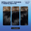 Clairol Nice'n Easy Permanent Hair Dye, 2 Black Hair Color, Pack of 3