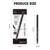 Dark Brown Waterproof Eyeliner Gel Pencil- 2Pcs Smudge Proof Long Lasting 24H Retractable Eyeliner Pen, Matte Cream Eyeliner Waterline, Smoky Makeup Eye Liner Pencils, Built-In Sharpener & Smudger-02