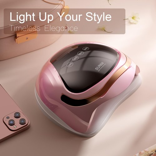 AJELU 248W UV LED Nail Lamp, Nails Dryer for Gel Nail Polish, Fast Curing with Automatic Sensor 4 Timers and LCD Display Gift for Women and Girls