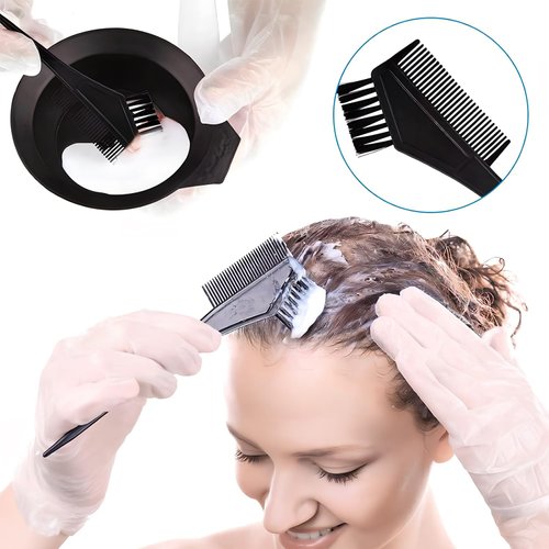 11 PCS Hair Dye Coloring Kit,Hair Coloring Products with Hair Color Bowl,Dye Brush, Ear Cover,Hairpin,Hair Dye Tools for Salon Hair Dye,Hair Color at Home