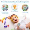 Accevo Baby Teething Toys Silicone Baby Teether Toys for 6-12 Months Chew Toys for Sucking Needs, Baby Teether for Soothing Sore Gum Montessori Toys for Babies for Newborn