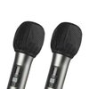 200 Pcs Disposable Microphone Cover Non-Woven Handheld Microphone Windscreen Protective Cap for Recording Room, KTV and Any Shared Environment (Black)