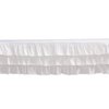 Bacati - Mix N Match Solid 3 Layer Ruffled Crib Skirt (All White)