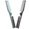 2pcs Double Teeth Folding Comb Men's Portable Collapsible Pocket Bristle Hairstyle Brush for Women