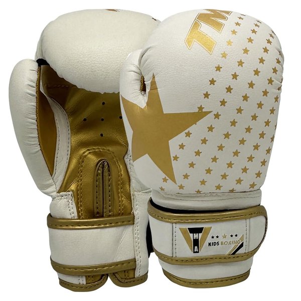TMA Junior Kids Boxing Gloves Best for Kickboxing, Martial Arts, MMA, Muay Thai 2-oz (White)