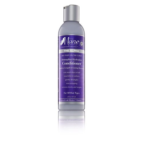 The Mane Choice The Alpha Easy On The Curls Hydration Curly Hair Conditioner, Nourishing Detangling Conditioner Enriched with Biotin & Vitamin E, Sulfate & Paraben-Free, 8 Oz