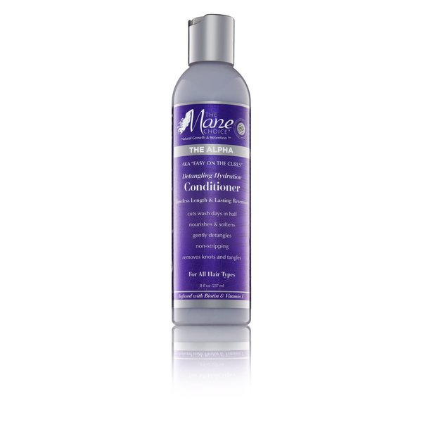 The Mane Choice The Alpha Easy On The Curls Hydration Curly Hair Conditioner, Nourishing Detangling Conditioner Enriched with Biotin & Vitamin E, Sulfate & Paraben-Free, 8 Oz