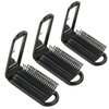 TOSAMZOO 3PCS Folding Travel Hair Brush with Mirror, Mini Comb/Wet Brushes, Compact Purse Pocket Hair Massage Combor for Women and Girls (Black)