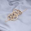 Vacaonio Metal Gold Hair Stick Pin Viking Celtic Knot Hair Bun Stick Clip Celtic Knot Hairpin Gold Hair Bun Slide Long Hair Stick Decorative Hair Accessories for Women and Girls Headdress