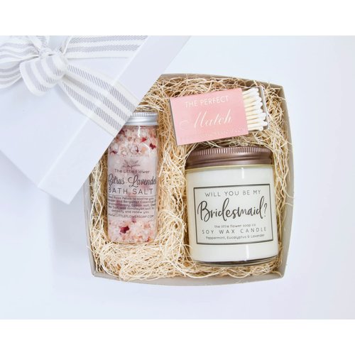Bridal Party Gifts - Bridesmaids Thank You Spa Gift Set - Essential Oil Aromatherapy Gift Box