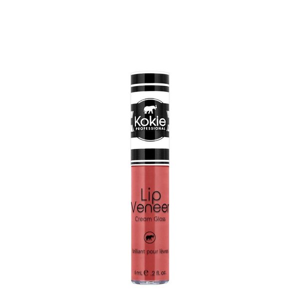 Kokie Cosmetics Lip Veneer Cream Lip Gloss, Tease, 0.2 Fluid Ounce