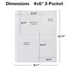 Dunwell Photo Album Refill Pages - (4x6 Mixed Format, 100 Pack) for 600 Photos, 3-Ring Binder Photo Pockets, Each Photo Page Holds Six 4 x 6 Pictures, Postcard Sleeves, Archival Photo Sleeves 4x6