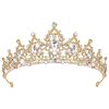 Gold Queen Tiara, Didder Crystal Wedding Tiara for Women Princess Crown for Girls Rhinestones Tiaras and Crowns for Women Tiaras for Girls Hair Accessories for Bridal Birthday Prom Costume Gift