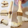 4 Pack Pastry Brush-Basting Brush Pastry Brushes for Baking, Silicone Basting Brush, Basting Oil Brush with Boar Bristles and Beech Hardwood Handles for Kitchen, Grilling and Spreading Oil, BBQ Sauce