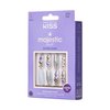KISS Majestic Press On Nails, Nail glue included, Your Grace', Light Blue, Long Size, Coffin Shape, Includes 30 Nails, 2g glue, 2 Prep Pads, 2 of 24 Adhesive tabs, 2 manicure sticks, Mini file