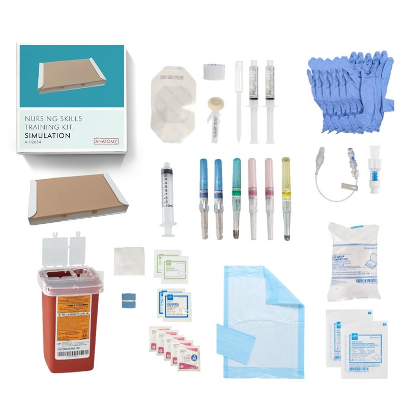 IV Catheter Kit with Training Pad, 39 Piece Phlebotomy Practice Kit ...