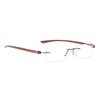 BLUELESS Rimless Reading Glasses Small Readers Men Women（Brown）