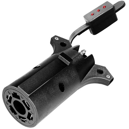 OPT7 7 Pin to 4 Pin Trailer Adapter with LED Tester Light, 7 Way Blade to 4 Way Flat LED Trailer Light Adapter for Trailer Tow Hitch and Redline LED Tailgate Light Bar with Secure Tab