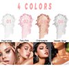 2 Colors Polvo De Hadas Fairy Highlight Stick Patting Powder Highlighter Makeup Shimmer Body Glitter Brightens the Natural 3D Face Powder Blusher for Brighten Face Body Lips Makeup Kit (2 Pcs Pearl White)