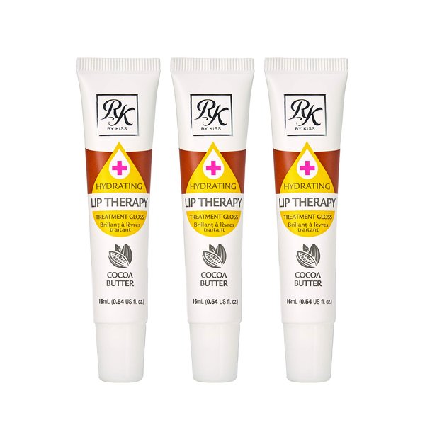 Ruby Kisses Hydrating Lip Therapy Treatment Gloss Cocoa Butter RLO03D1 (3 PACK)