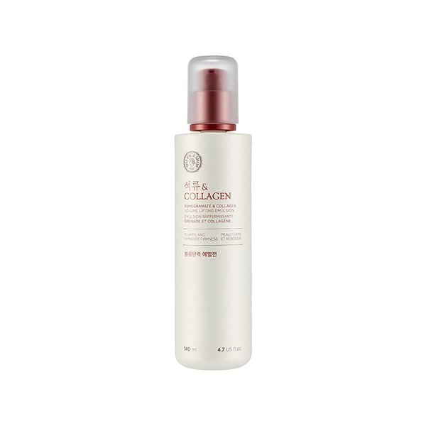 The Face Shop Pomegranate & Collagen Volume Lifting Emulsion | Deep Revitalizing Emulsion for Moisture Barrier Strengthening | Plump & Smoothen Your Skin, 4.7 Fl Oz