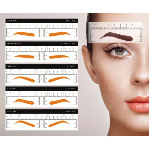 50 PCS The Perfect Brow Stencil Individual Styles Eyebrow stencils eyebrows shape reusable makeup stencils & templates (Multi)