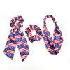 Patriotic Turban Headband Hair Scrunchies American USA Flag Headwear Hair Bands Tie JHN62 (3 PCs-Set C)