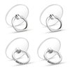 WLLHYF 4 PCS Cell Phone Ring Holder Transparent Ring Holder Clear Phone Ring Grips Holder Kickstand Cell Ring Stand Compatible with Most of Phones, Tablet and Case