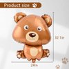VYNYJOAN Bear Balloons Foil Animal Balloons 24x32 Inch for Birthday, Baby Shower, Theme Party Supplies, 6pcs